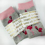 Birthday Flamingo Bamboo Socks With Gold Foil Label And Option To Personalise, thumbnail 4 of 12