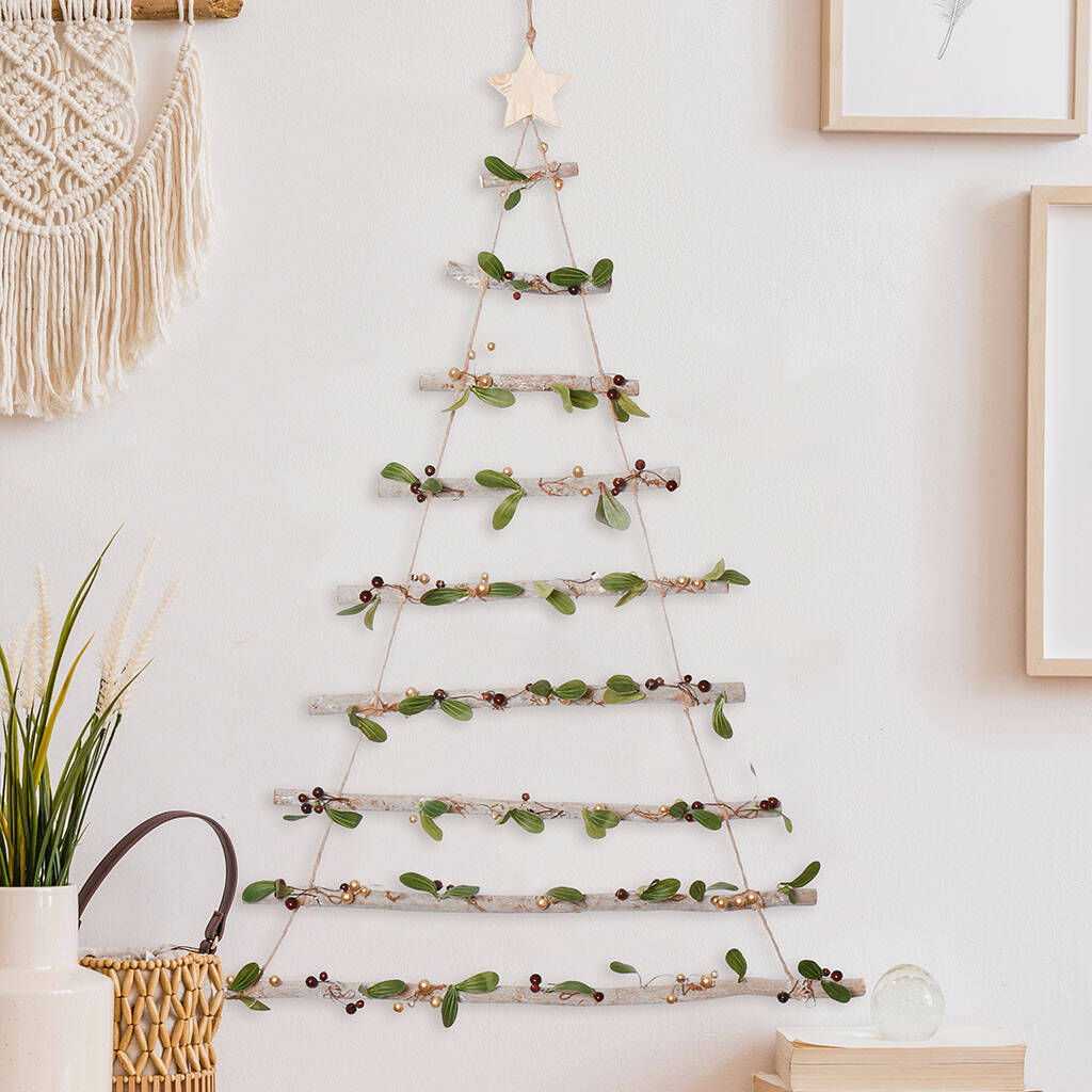 Nordic Forest Wall Hanging Christmas Tree Ladder, 1 of 4