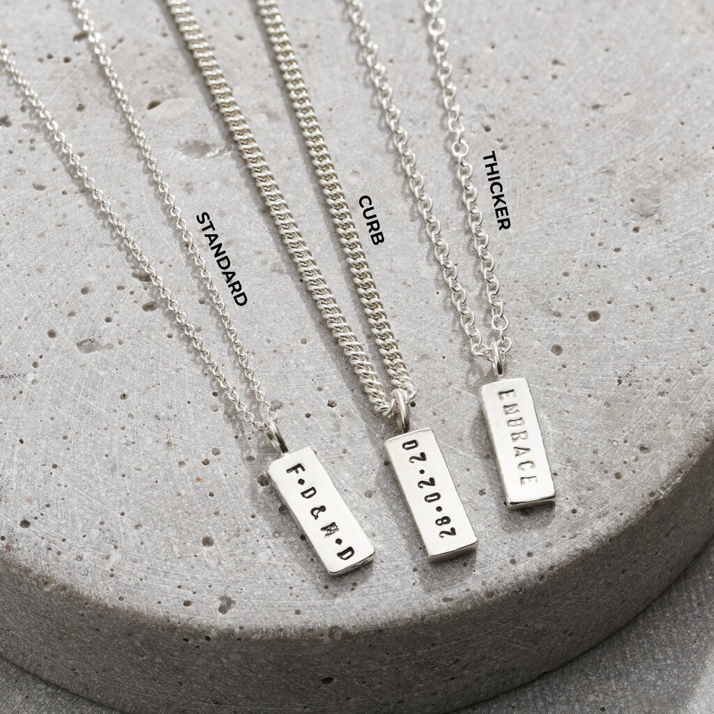 Heritage Initial Necklace for Men in Sterling Silver - MYKA