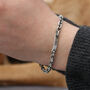 Men's Personalised Sterling Silver Anchor ID Bracelet, thumbnail 1 of 6