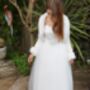 Fleur In Ivory ~ Junior Bridesmaid Dress, thumbnail 6 of 10