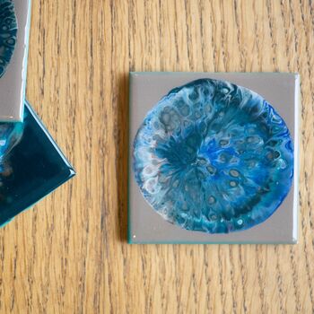 Sold Modern Art On Ceramic Coasters | Set Of Two/Four, 3 of 10