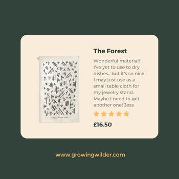 100% Organic Forest Tea Towel, 6 of 6