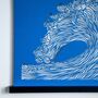 Mermaid 'Let It Flow' Blue Papercut Wall Art, thumbnail 6 of 11