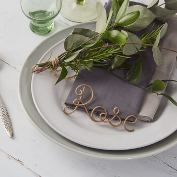 Personalised Table Wire Place Names Set, 4 of 6