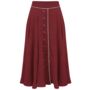 Rita Skirt In Windsor Wine Vintage 1940s Style, thumbnail 1 of 2