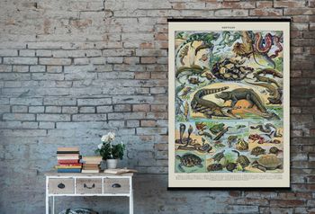 Children's Cotton Reptiles Print In French, 3 of 3