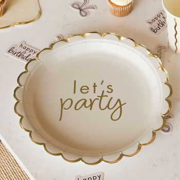 Let's Party Champagne Party Plates X Eight, 3 of 4