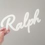 Personalised Red Script Wall Name, thumbnail 5 of 7