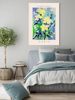 Flower Market Paris Botanical Art Print, 2 of 3