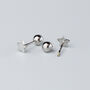 Sterling Silver Dainty Star Screw Back Stud Earrings, thumbnail 3 of 6