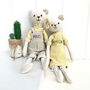 Linen Personalised Teddy Soft Toy, thumbnail 1 of 3