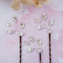 Set Of Three Diamante Bridal Hair Pins, thumbnail 1 of 4