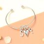 Personalised Double Initial Silver Bracelet, thumbnail 1 of 8