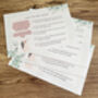 Wedding Table Captain Checklist Sheets A5, thumbnail 2 of 4