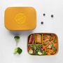 Stainless Steel Lunchbox With Organisers Mustard, thumbnail 5 of 11