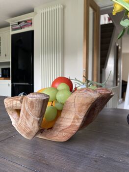 35cm Giant Hand Bowl – Handmade Teak Root Wooden Dish, 2 of 10