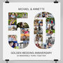 Personalised Golden Wedding Anniversary Photo Collage, thumbnail 9 of 9