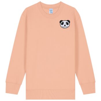 Childrens Organic Cotton Embroidered Panda Sweatshirt, 2 of 11