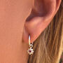 Guiding North Star Rhodolite Mini Hoops Gold Plated, thumbnail 4 of 8