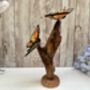 Handcrafted Monarch Butterfly Wooden Sculpture Ornament, thumbnail 4 of 11