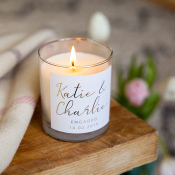 Personalised Engagement Candle Gift, 2 of 4