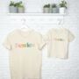 Natural Personalised Matching Mum And Child T Shirt Set, thumbnail 5 of 6