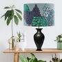 Serene Forest Blue/Turquoise Lampshade, thumbnail 2 of 11