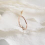 Star Engraved Rounded Ring Band In Solid Rose Gold, thumbnail 5 of 7