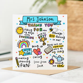Teacher Thank You Card, 2 of 2