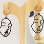 Abstract, Artsy Drop Earrings Gold Plated, thumbnail 4 of 8