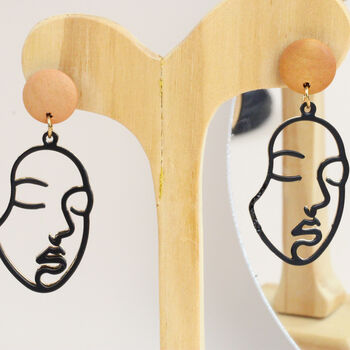 Abstract, Artsy Drop Earrings Gold Plated, 4 of 8