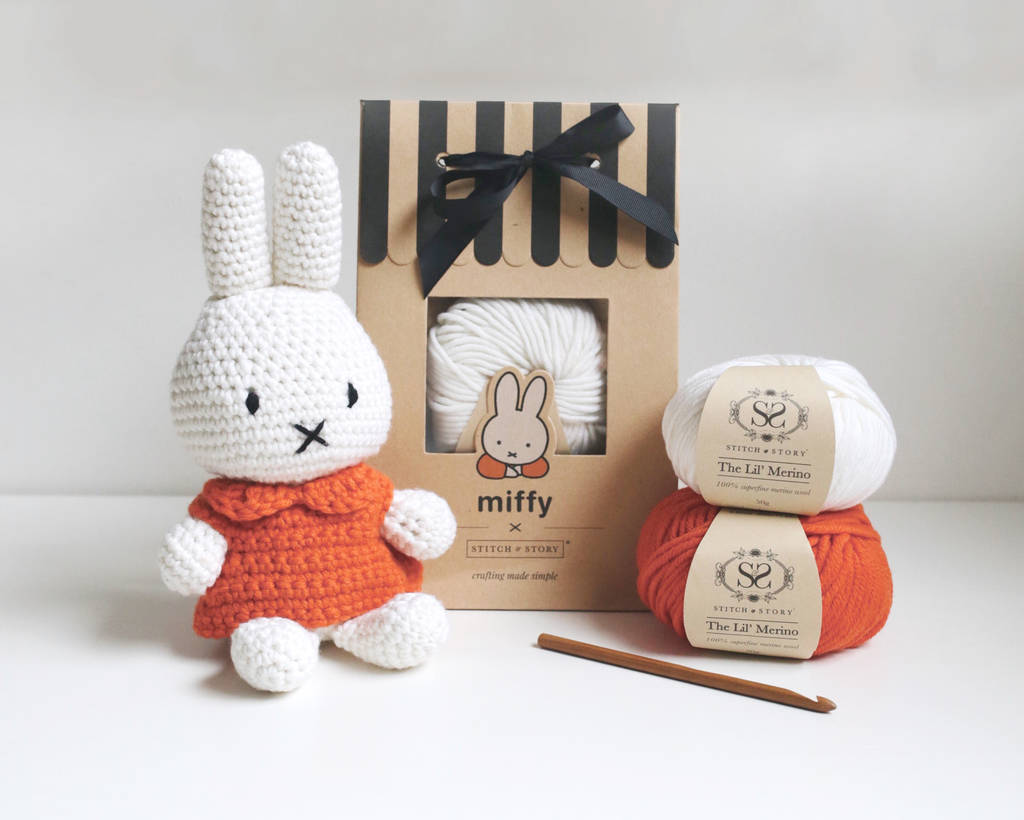 crochet your own classic miffy amigurumi kit by stitch & story