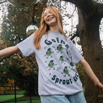 Going Sprout Out Women's Christmas T Shirt, 3 of 4