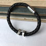 Personalised Men's Silver Coastline Hoop Bracelet, thumbnail 5 of 6