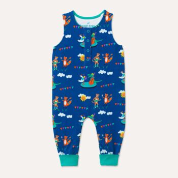 Organic Cotton Baby Dungarees With Festival Print, 2 of 4
