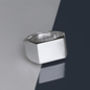 Solid Silver Men's Signet Ring, thumbnail 1 of 3