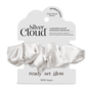 Silver Cloud Satin+ Oversized Scrunchie Santorini White, thumbnail 1 of 5