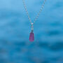 Cornish Sea Glass Pendant Rare Dark Purple, thumbnail 4 of 6