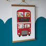 Personalised London Double Decker Bus Print, thumbnail 2 of 4