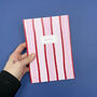 Red And Pink Stripe Notebook, thumbnail 3 of 7