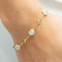 Cabuchon Gemstone And Chain Bracelet, thumbnail 8 of 11