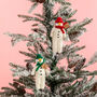 Personalised Felt Snowman Christmas Tree Decoration, thumbnail 1 of 7