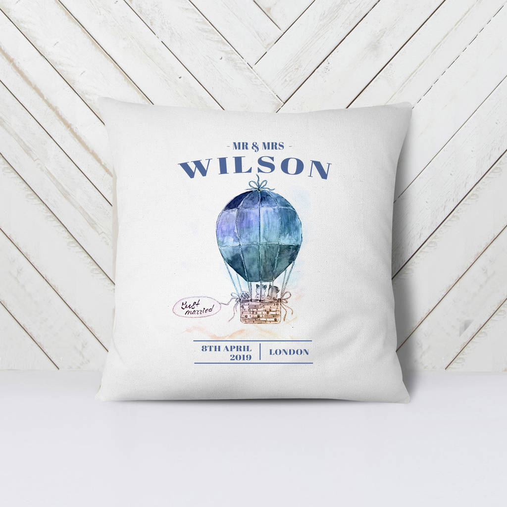 Personalised Wedding Gift Cushion By Donna Crain