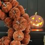 Pumpkin Halloween Wreath In Gold, thumbnail 2 of 2