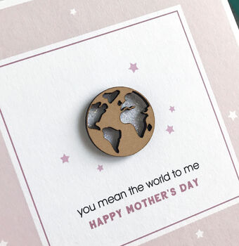 You Mean The World, Mother's Day / Birthday Globe Card, 2 of 4