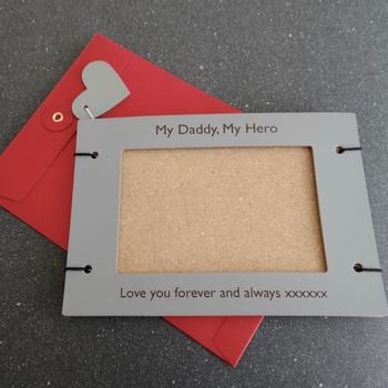 Engraved Leather Fathers Day Photo Frame, 2 of 9