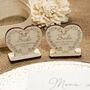 Floral Heart Freestanding Place Setting Decorations, thumbnail 1 of 3