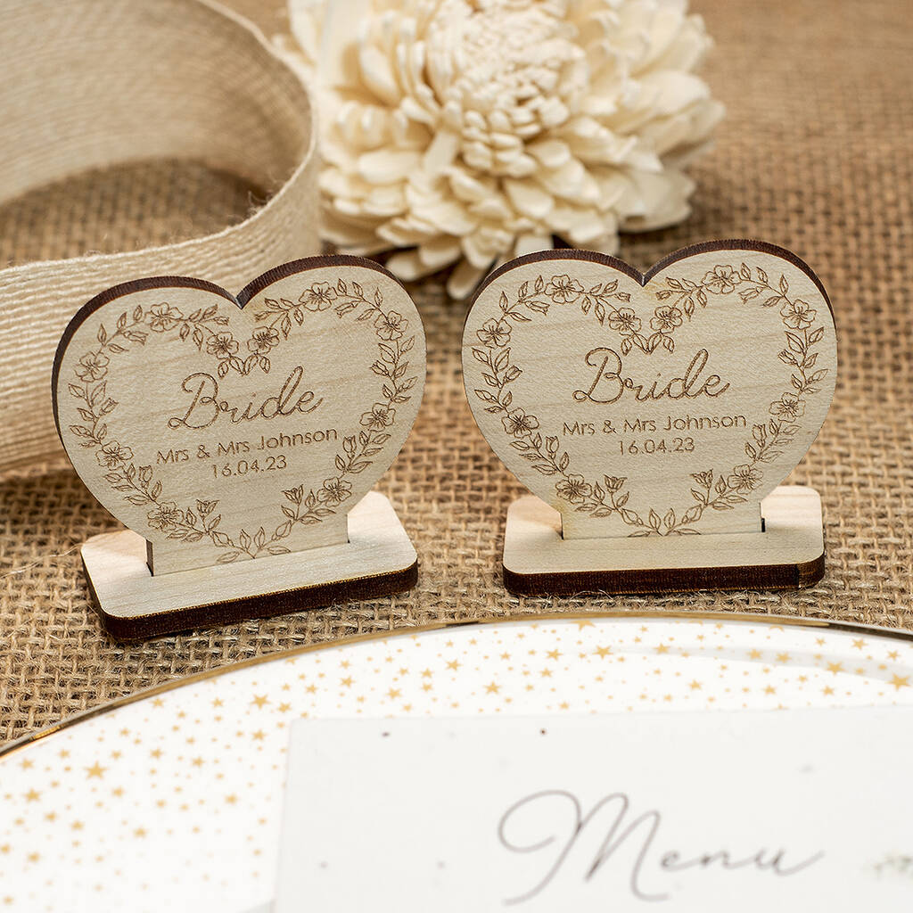 Floral Heart Freestanding Place Setting Decorations, 1 of 3