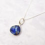 Sapphire September Birthstone Silver Fine Necklace, thumbnail 1 of 6